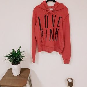 VICTORIA SECRET PINK HOODIE/SWEATSHIRT RED